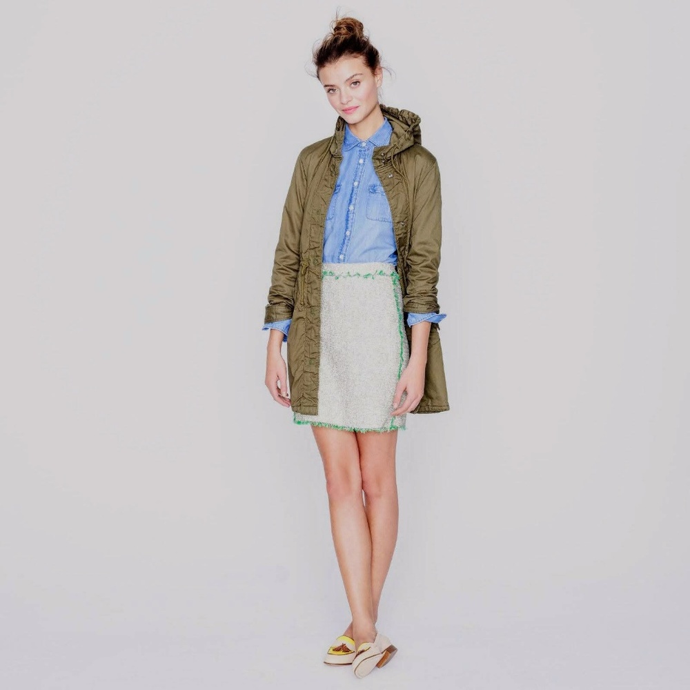 J. CREW Postage Stamp Tweed Skirt, Sz 10 (NWOT)